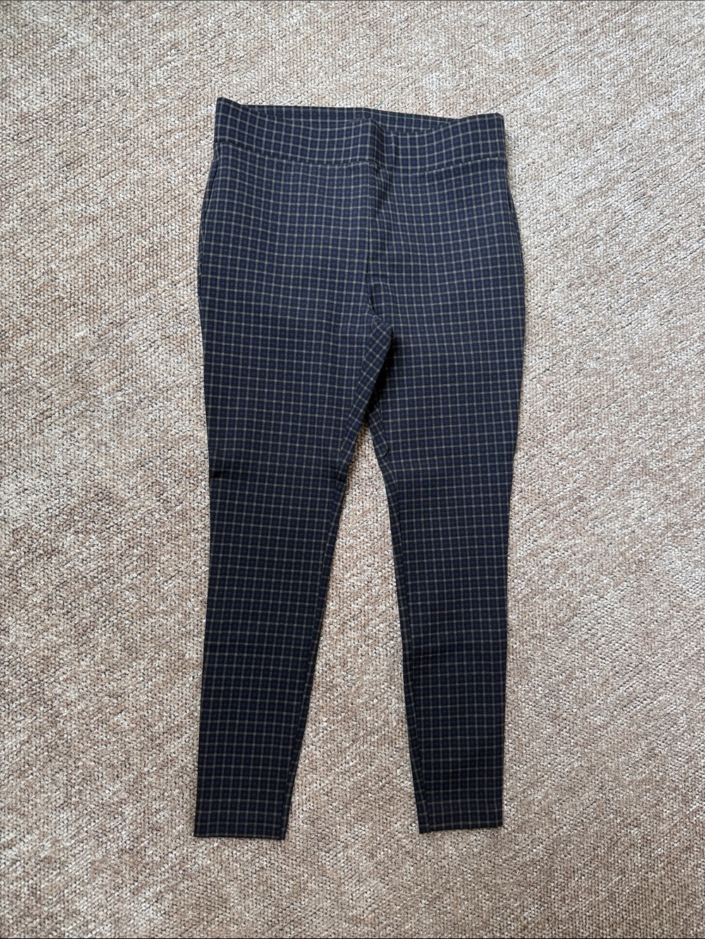 Black Windowpane Ponte Leggings